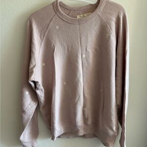 The Great Women's Pink Heart Sweatshirt, great condition